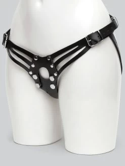 DOMINIX Deluxe Leather Strap-On Harness