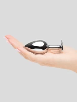Lovehoney Jeweled Metal Medium Butt Plug 3 Inch -Online Sex toys shop 73768 a40365 silver 003