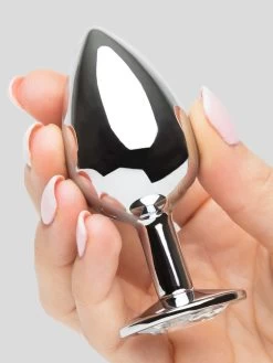 Lovehoney Jeweled Metal Medium Butt Plug 3 Inch -Online Sex toys shop 73768 a40365 silver 004