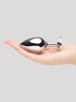 Lovehoney Jeweled Metal Large Butt Plug 3.5 Inch Clear -Online Sex toys shop 73769 a40366 silver 003