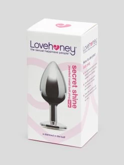 Lovehoney Jeweled Metal Large Butt Plug 3.5 Inch Clear -Online Sex toys shop 73769 a40366 silver 005