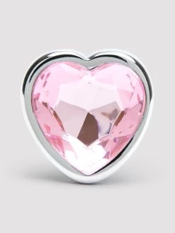Lovehoney Jeweled Heart Metal Butt Plug 2.5 Inch 10 Lovehoney Jeweled Heart Metal Butt Plug 2.5 Inch -Online Sex toys shop 73770 a40367 silver 003