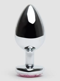 Lovehoney Jeweled Heart Metal Large Butt Plug 3.5 Inch -Online Sex toys shop 74013 a40512 silver 002