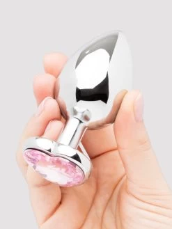 Lovehoney Jeweled Heart Metal Large Butt Plug 3.5 Inch -Online Sex toys shop 74013 a40512 silver 003