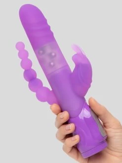 Lovehoney Dream Rabbit Rechargeable Silicone Triple Rabbit Vibrator -Online Sex toys shop 74085 a35180 purple 004