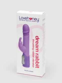 Lovehoney Dream Rabbit Rechargeable Silicone Thrusting Rabbit Vibrator -Online Sex toys shop 74086 a36358 purple 005