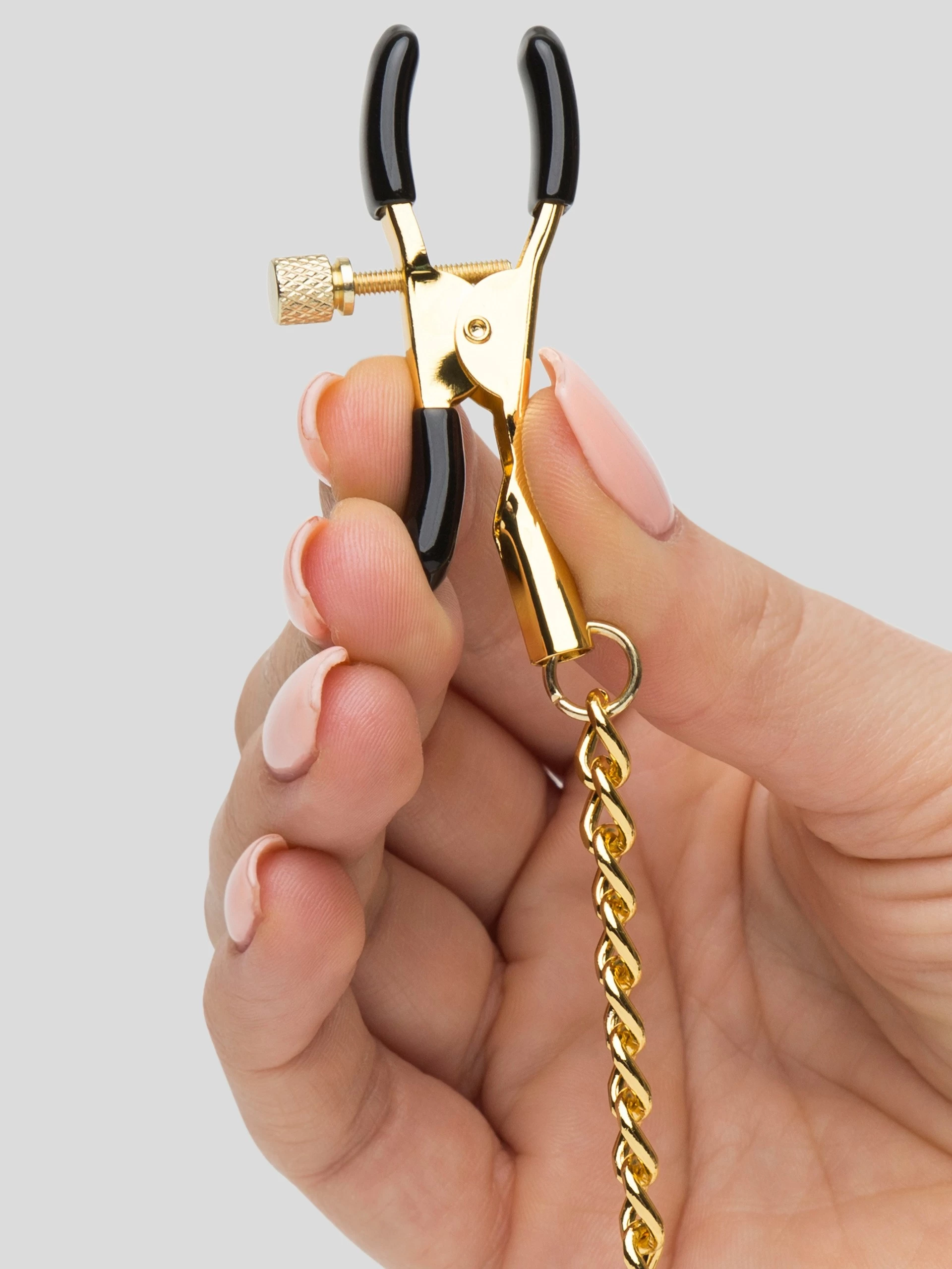 Bondage Boutique Adjustable Nipple Clamps With Gold Chain 6 Bondage Boutique Adjustable Nipple Clamps With Gold Chain - Image 4