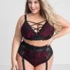 Lovehoney Plus Size Night Lily Wine And Black Lace Bra Set -Online Sex toys shop 74225 a40678 black x size 000