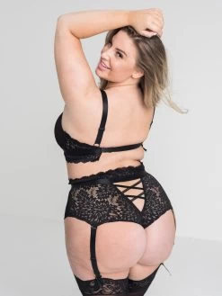 Lovehoney Plus Size Night Lily Wine And Black Lace Bra Set 8 Lovehoney Plus Size Night Lily Wine And Black Lace Bra Set -Online Sex toys shop 74225 a40678 black x size 002