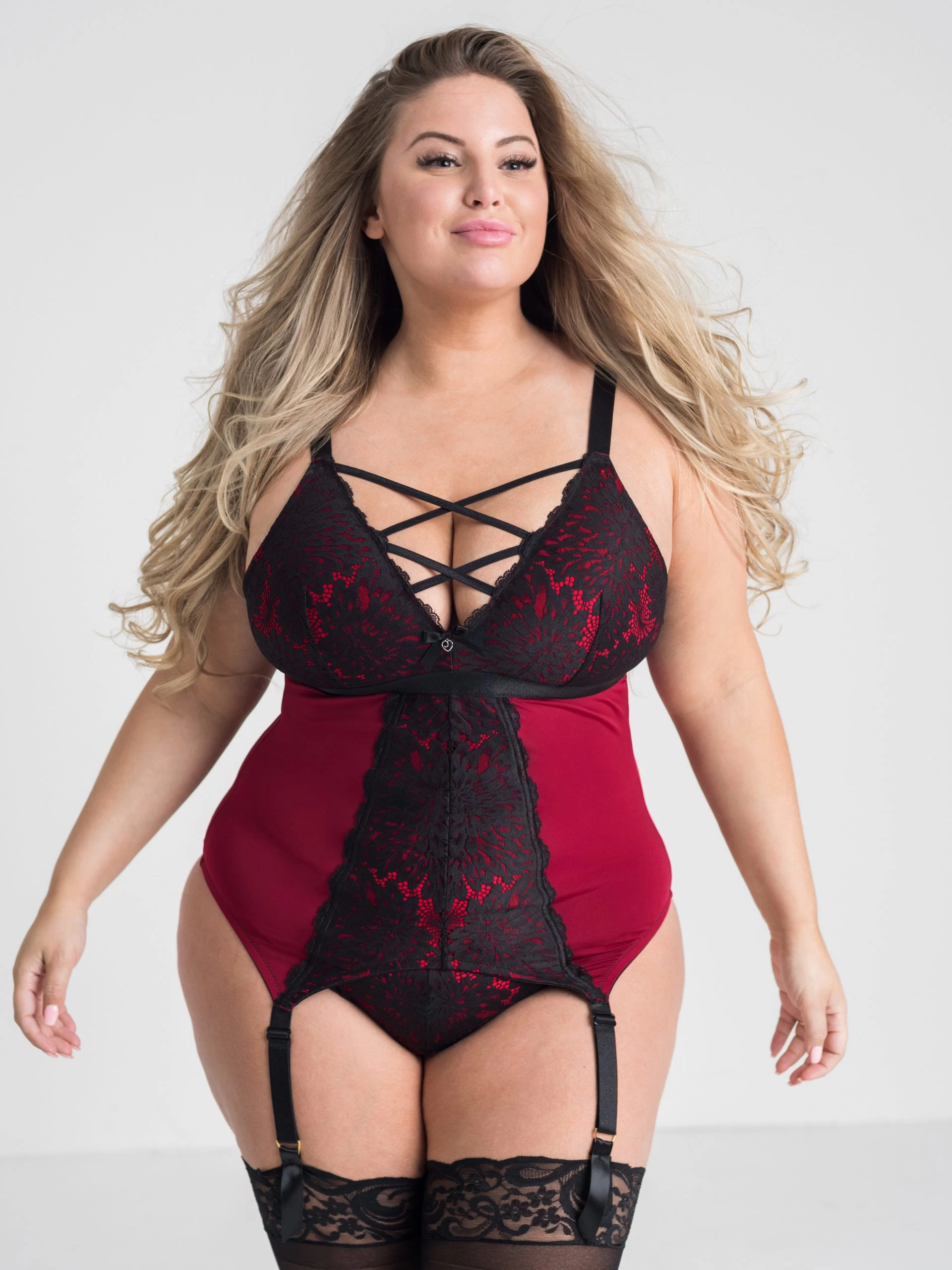 Lovehoney Plus Size Night Lily Wine And Black Lace Basque Set 3 Lovehoney Plus Size Night Lily Wine And Black Lace Basque Set