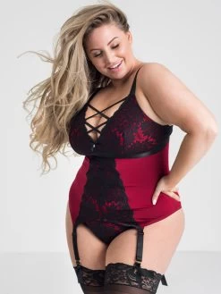 Lovehoney Plus Size Night Lily Wine And Black Lace Basque Set 7 Lovehoney Plus Size Night Lily Wine And Black Lace Basque Set -Online Sex toys shop 74231 a40680 black x size 001