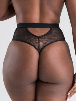 Lovehoney Black High-Waisted Fishnet Thong 6 Lovehoney Black High-Waisted Fishnet Thong -Online Sex toys shop 74291 a40716 black regular 001