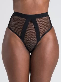 Lovehoney Black High-Waisted Fishnet Thong 7 Lovehoney Black High-Waisted Fishnet Thong -Online Sex toys shop 74291 a40716 black regular 002