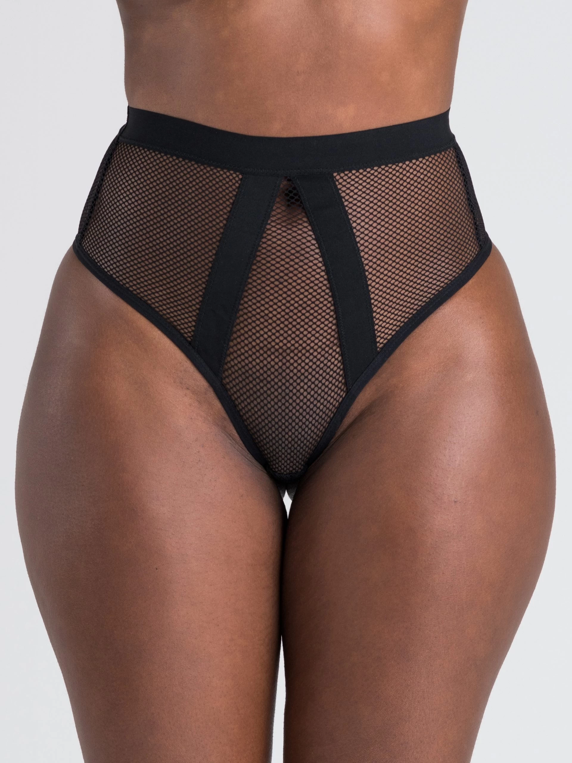 Lovehoney Black High-Waisted Fishnet Thong 5 Lovehoney Black High-Waisted Fishnet Thong - Image 3