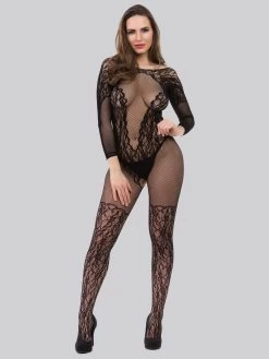 Lovehoney All About That Lace Fishnet Bodystocking -Online Sex toys shop 74308 a40721 black regular 002 1