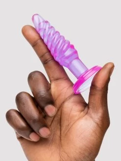 BASICS Spiral Butt Plug 4 Inch 8 BASICS Spiral Butt Plug 4 Inch -Online Sex toys shop 74472 a40857 purple 002