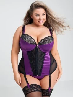 Lovehoney Plus Size Treasure Me Purple Push-Up Basque Set 7 Lovehoney Plus Size Treasure Me Purple Push-Up Basque Set -Online Sex toys shop 74546 a40915 purple x size 001