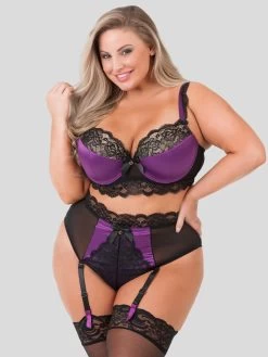 Lovehoney Plus Size Treasure Me Purple Push-Up Bra Set 10 Lovehoney Plus Size Treasure Me Purple Push-Up Bra Set -Online Sex toys shop 74564 a40921 purple x size 002