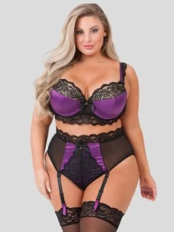 Lovehoney Plus Size Treasure Me Purple Push-Up Bra Set 13 Lovehoney Plus Size Treasure Me Purple Push-Up Bra Set -Online Sex toys shop 74564 a40921 purple x size 005