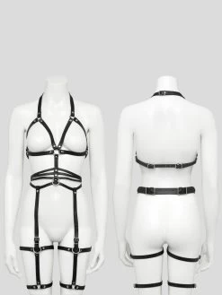 DOMINIX Deluxe Leather Full Body And Leg Harness -Online Sex toys shop 74589 a40941 black 004