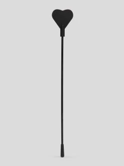 Bondage Boutique Black Skip A Beat Silicone Heart Riding Crop