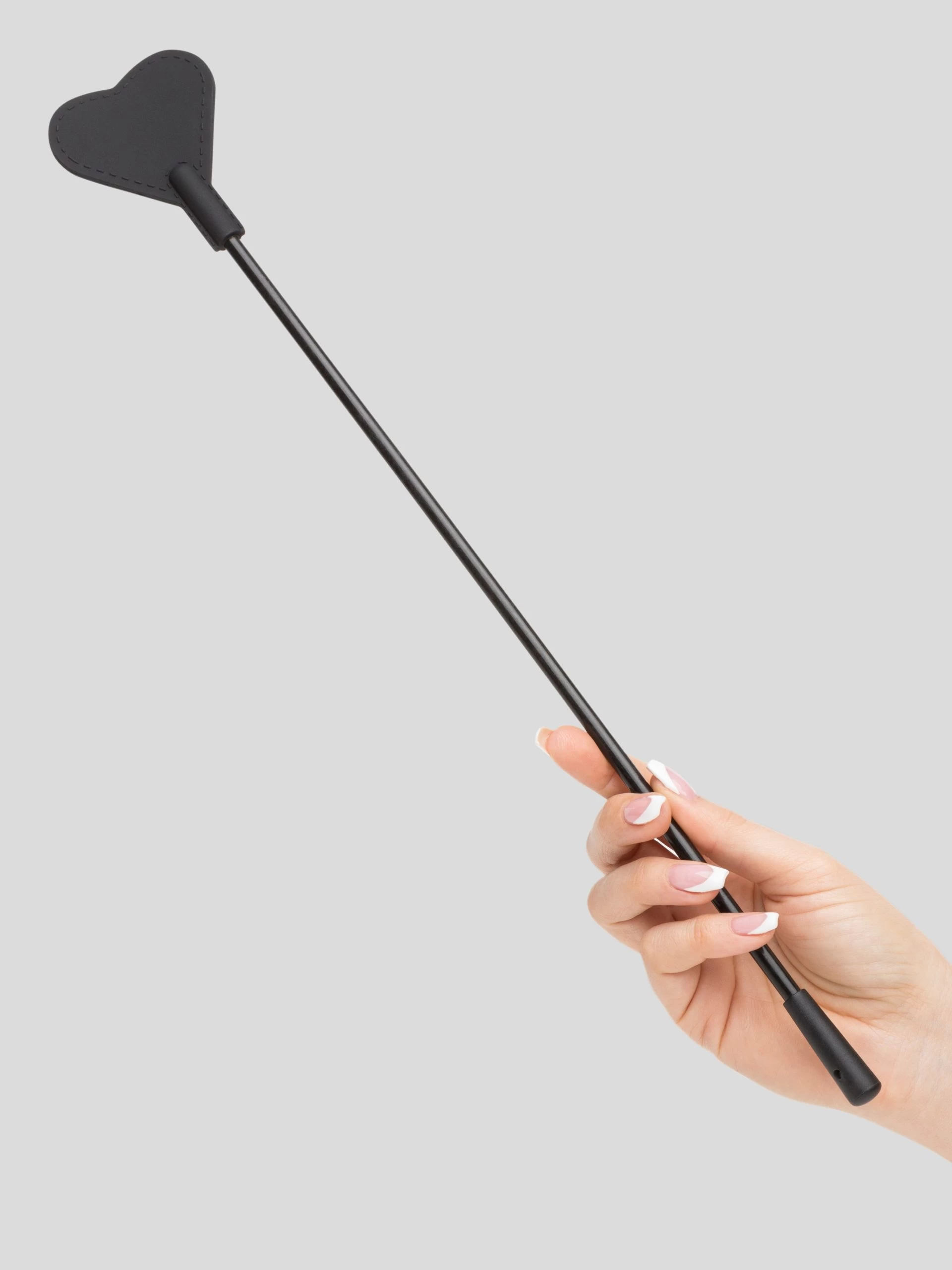 Bondage Boutique Black Skip A Beat Silicone Heart Riding Crop 5 Bondage Boutique Black Skip A Beat Silicone Heart Riding Crop - Image 3