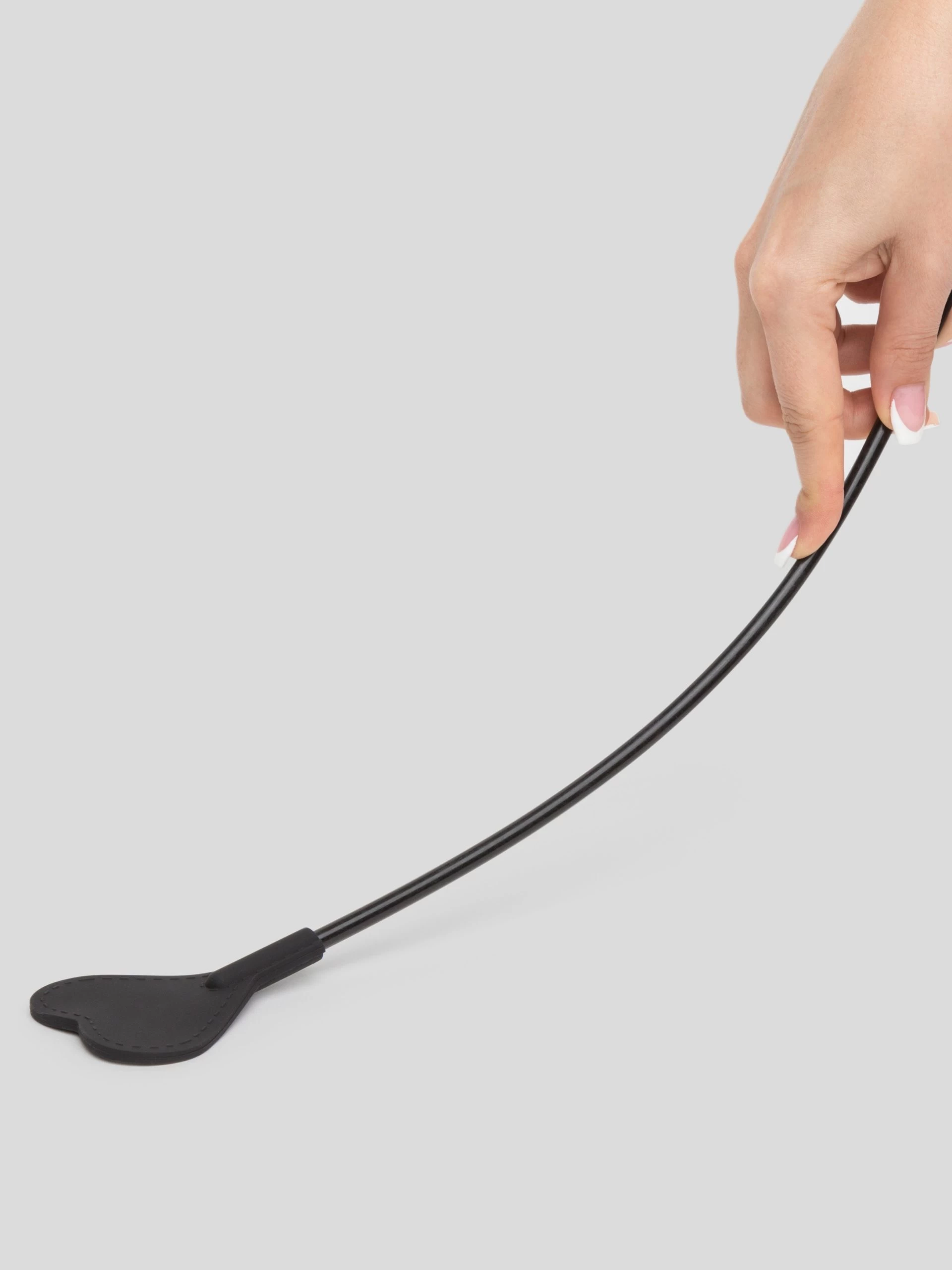 Bondage Boutique Black Skip A Beat Silicone Heart Riding Crop 6 Bondage Boutique Black Skip A Beat Silicone Heart Riding Crop - Image 4