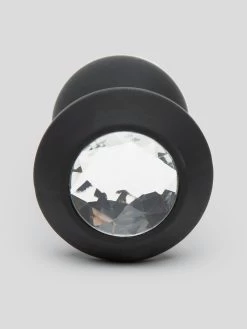 Power Gem Rechargeable Vibrating Silicone Butt Plug 3 Inch -Online Sex toys shop 74748 a41009 black 002