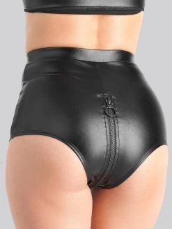 Lovehoney Fierce Wet Look High-Waisted Panties -Online Sex toys shop 75030 a41164 black regular 002