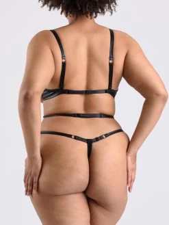 Lovehoney Plus Size Fierce Wet Look Open Cup Teddy 9 Lovehoney Plus Size Fierce Wet Look Open Cup Teddy -Online Sex toys shop 75040 a41166 black x size 003
