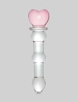 Lovehoney Crystal Heart Wavy Glass Dildo 6 Inch