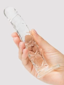 Lovehoney Slimline Realistic Textured Sensual Glass Dildo 6.5 Inch 12 Lovehoney Slimline Realistic Textured Sensual Glass Dildo 6.5 Inch -Online Sex toys shop 75094 a31109 clear 004