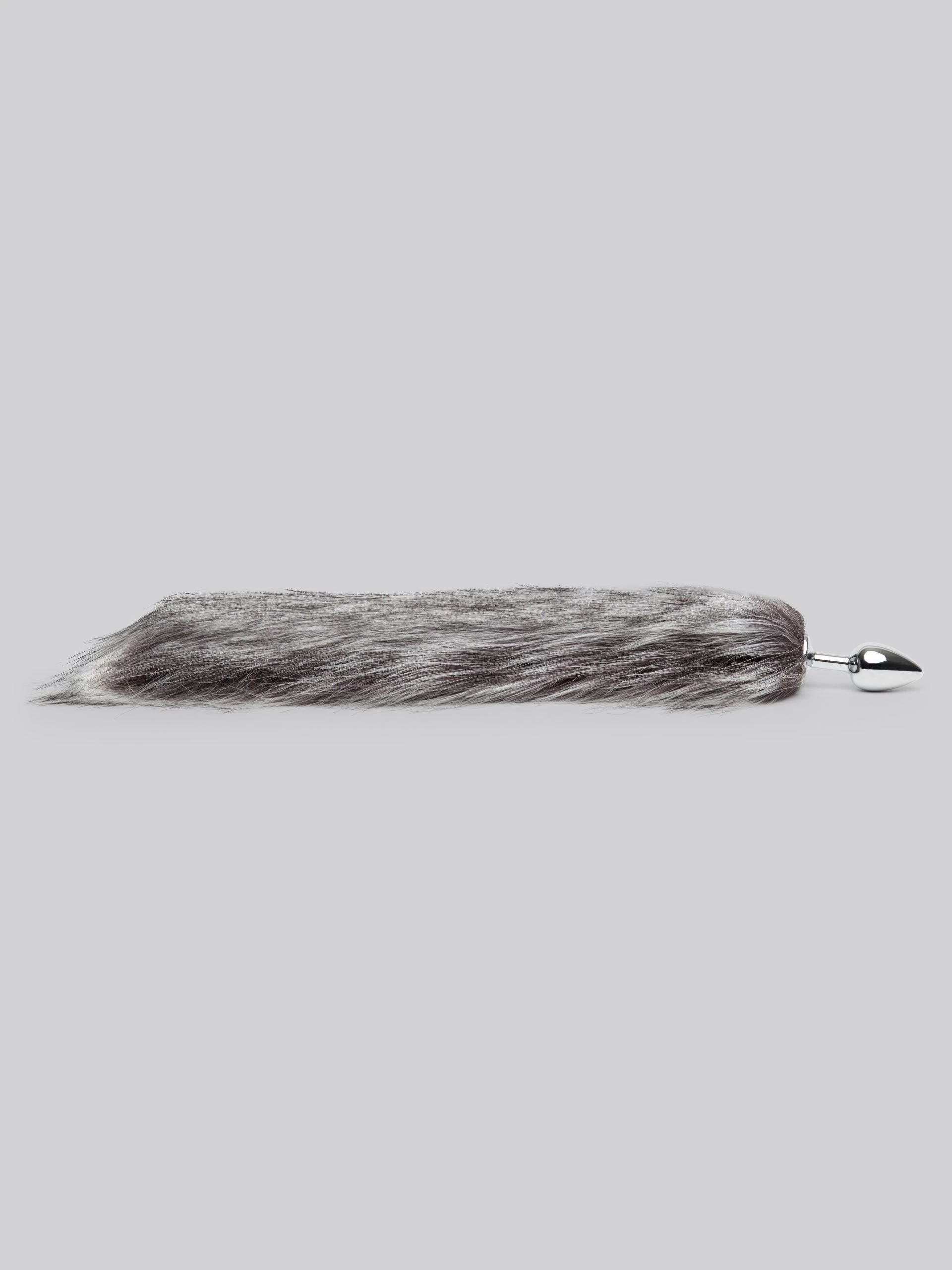 DOMINIX Deluxe Stainless Steel Small Faux Silver Fox Tail Butt Plug 4 DOMINIX Deluxe Stainless Steel Small Faux Silver Fox Tail Butt Plug - Image 2