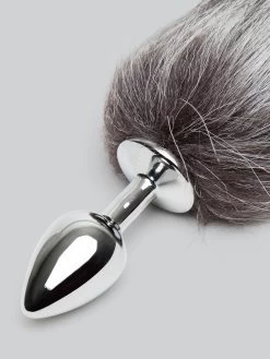 DOMINIX Deluxe Stainless Steel Small Faux Silver Fox Tail Butt Plug 8 DOMINIX Deluxe Stainless Steel Small Faux Silver Fox Tail Butt Plug -Online Sex toys shop 75177 a41277 silver 002