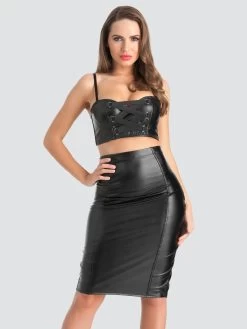 Lovehoney Fierce Black Leather-Look Skirt -Online Sex toys shop 75193 a41286 black regular 003