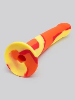 Lovehoney Earth And Fire Curved Silicone Suction Cup Dildo 7 Inch -Online Sex toys shop 75256 a30709 orange 002