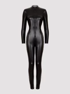 Lovehoney Fierce Wet Look Zipper Catsuit -Online Sex toys shop 75259 a41312 black regular 005