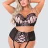 Lovehoney Plus Size Boudoir Belle Blush Pink Push-Up Longline Bra Set -Online Sex toys shop 75451 a39708 pink x size 000