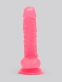 BASICS Glow In The Dark Realistic Suction Cup Dildo 8 Inch -Online Sex toys shop 75501 a41462 pink 002