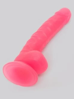 BASICS Glow In The Dark Realistic Suction Cup Dildo 8 Inch -Online Sex toys shop 75501 a41462 pink 003