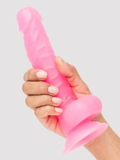 BASICS Glow In The Dark Realistic Suction Cup Dildo 8 Inch -Online Sex toys shop 75501 a41462 pink 004