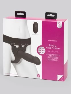 Doc Johnson Silicone Hollow Remote Control Strap-On Set 9 Inch -Online Sex toys shop 76659 a42587 black 005