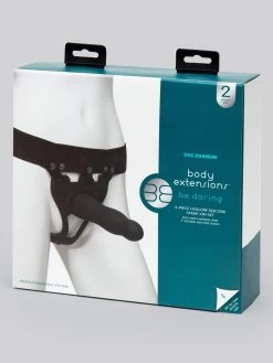 Doc Johnson Silicone Hollow Strap-On Set 7 Inch -Online Sex toys shop 76661 a42589 black 005