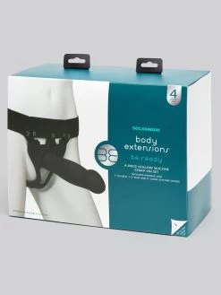 Doc Johnson Silicone Hollow Strap-On Kit (4 Piece) -Online Sex toys shop 76662 a42590 black 005