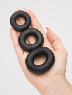 Lovehoney Ultra Thick Silicone Cock Ring Set (3 Count) 9 Lovehoney Ultra Thick Silicone Cock Ring Set (3 Count) -Online Sex toys shop 76709 a42631 black 002
