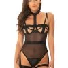 Oh La La Cheri Black Underwired Strappy Harness Teddy -Online Sex toys shop 77005 a42802 black regular 000