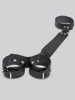 DOMINIX Deluxe Leather Collar And Wrist Restraint Harness -Online Sex toys shop 77060 a42838 black regular 002