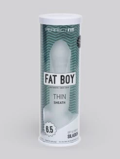 Perfect Fit Fat Boy Thin 6.5 Inch Penis Sleeve With Ball Loop -Online Sex toys shop 79237 a31409 white 004
