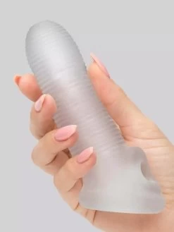 Perfect Fit Fat Boy Micro Ribbed 5.5 Inch Penis Sleeve With Ball Loop