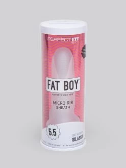Perfect Fit Fat Boy Micro Ribbed 5.5 Inch Penis Sleeve With Ball Loop -Online Sex toys shop 79242 a43939 clear 004